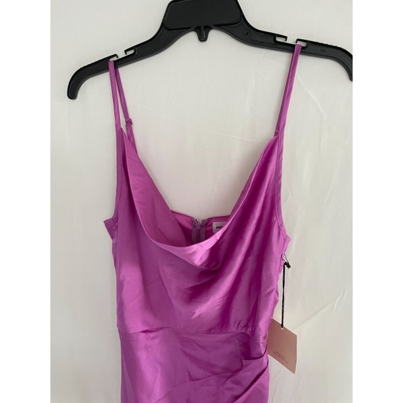 NWT Superdown Arezo Cowl Wrap Mini Dress in Purple S - Picture 4 of 6